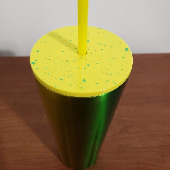 Starbucks Tumbler Stainless Steel 24oz 2022 Venti Yellow Green Ombré Collectable - Picture 4 of 8